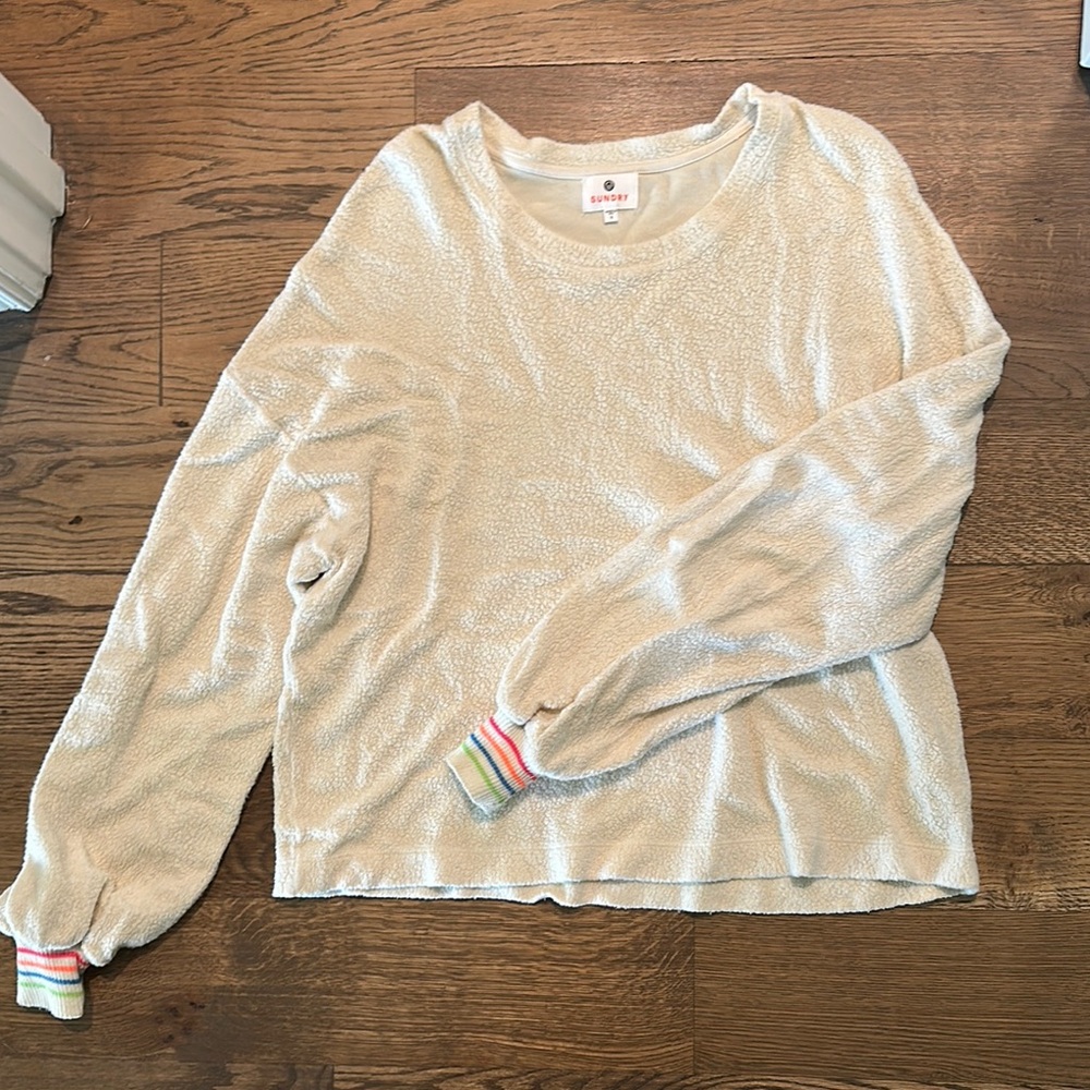 Sundry Cream Textured Sweater